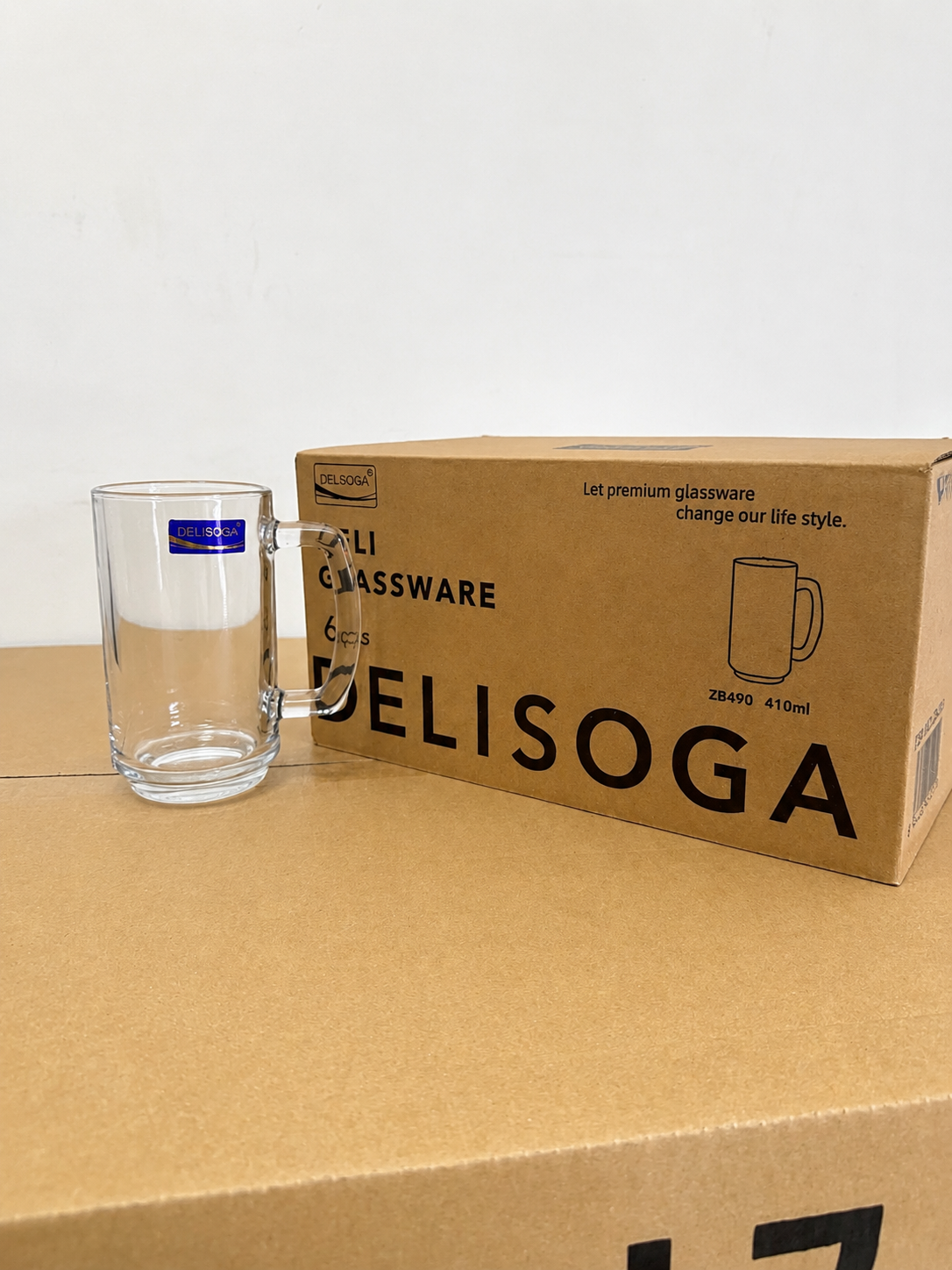 Delisoga Glassware 6 Pcs Glass Juice Mug Set – 380ml & 410ml