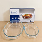 Glass Fish Serving Dish Set – 2 Pcs | 1.17L & 1.64L