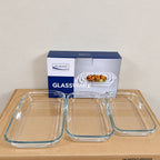 3 Pcs Dinner Serving Dish Set with Handles – 1.6L, 2L & 2.6L