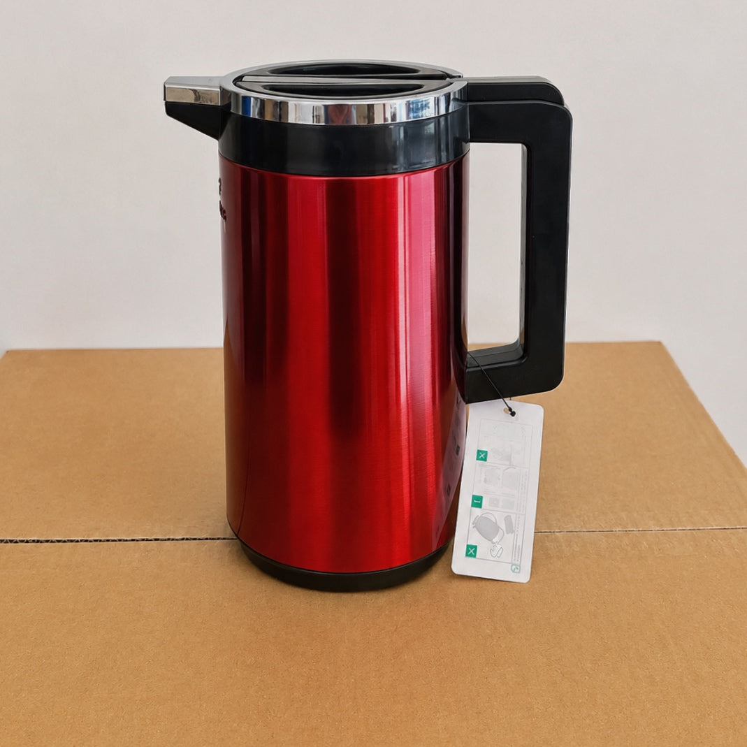 1 Litre Metal Body Thermos Flask – Brown & Red