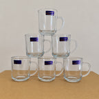 Delisoga Glassware 6 Pcs Plain Glass Tea Cup Set