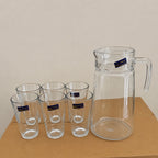 Delisoga Glassware 7 Pcs Glass Water Set with Jug & 6 Glasses