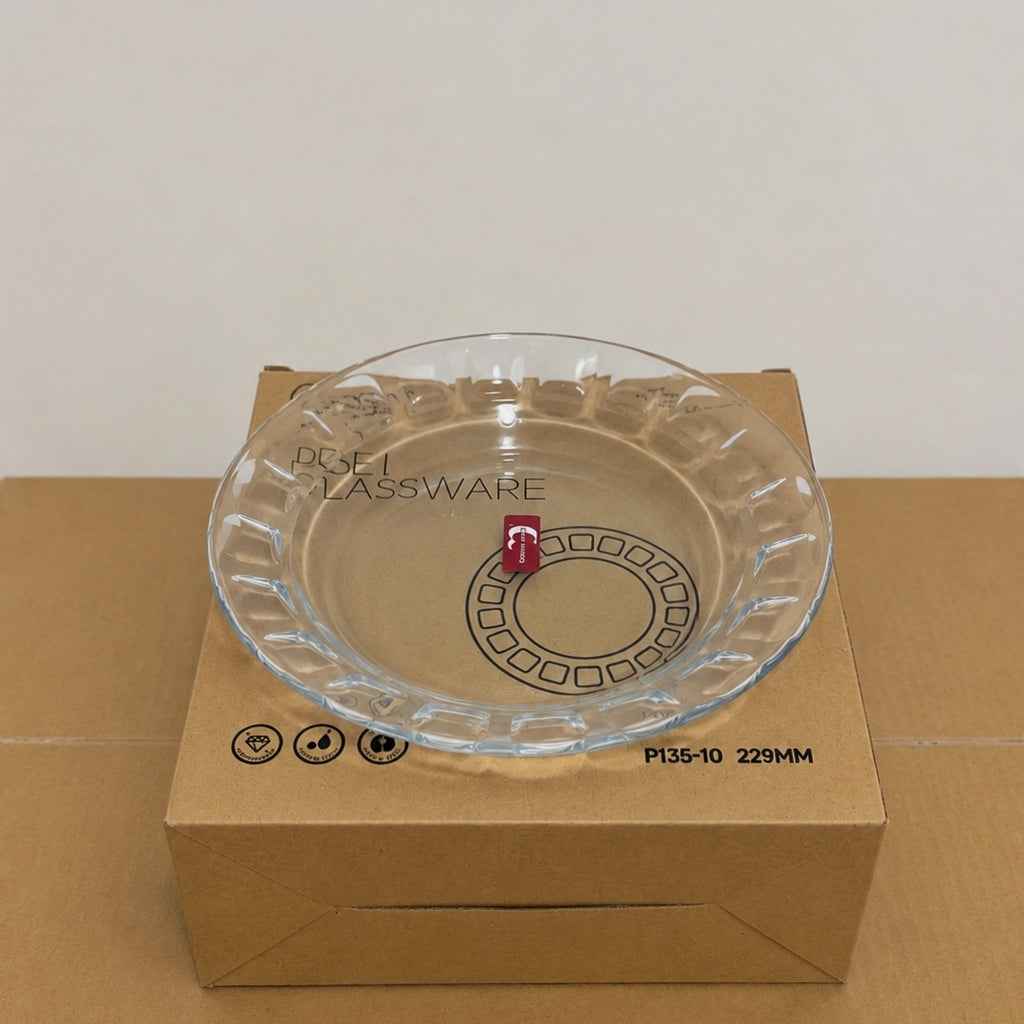 Deli Glassware 6 Pcs Thumb Design Deep Glass Plate Set – 7.5 Inch & 9 Inch