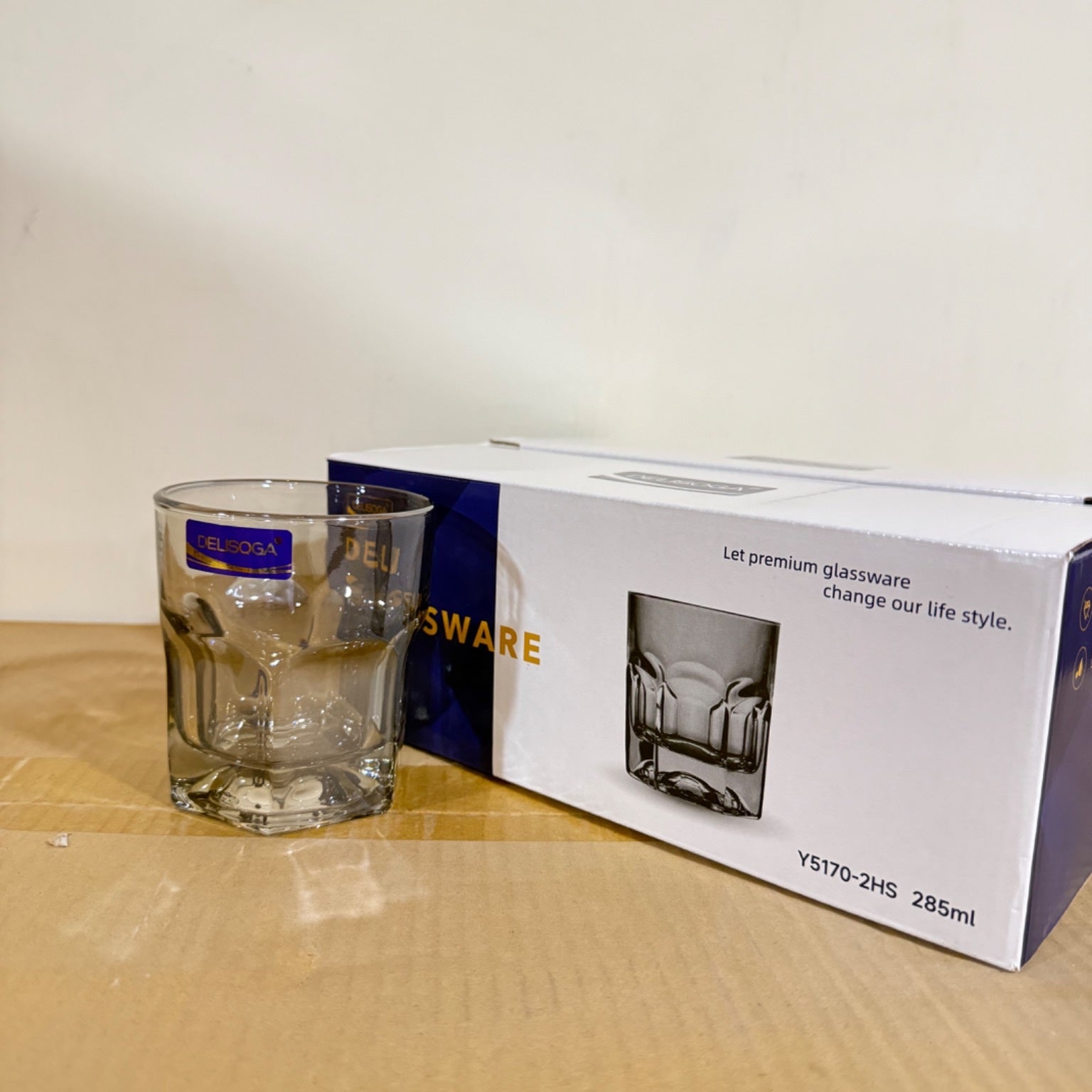 Delisoga Glassware 6 Pcs Smoke Glass Set – 285ml