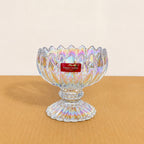 Deli Glassware 6 Pcs Multishade Ice Cream Cup Set with Stand Design