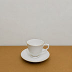 Delisoga 12 Pcs Bone China Tea Cup & Saucer Set – White