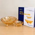 7 Pcs Golden Glass Fruit & Trifle Bowl Set – Foot Cut Design