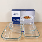 3 Pcs Dinner Serving Dish Set with Handles – 1.6L, 2L & 2.6L