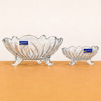Delisoga 7 Pcs Glass Fruit Bowl Set with Stand – 1 Large Bowl & 6 Small Bowls