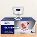 Deli Glassware 6 Pcs Large Ice Cream Cup Set – 302ml