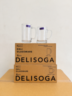 Delisoga Glassware 6 Pcs Glass Juice Mug Set – 380ml & 410ml