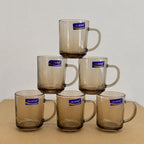 Delisoga Glassware 6 Pcs Plain Glass Tea Cup Set