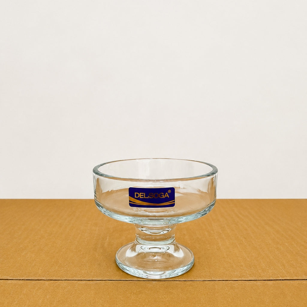 Delisoga Glassware 6 Pcs Plain Glass Ice Cream Cup Set