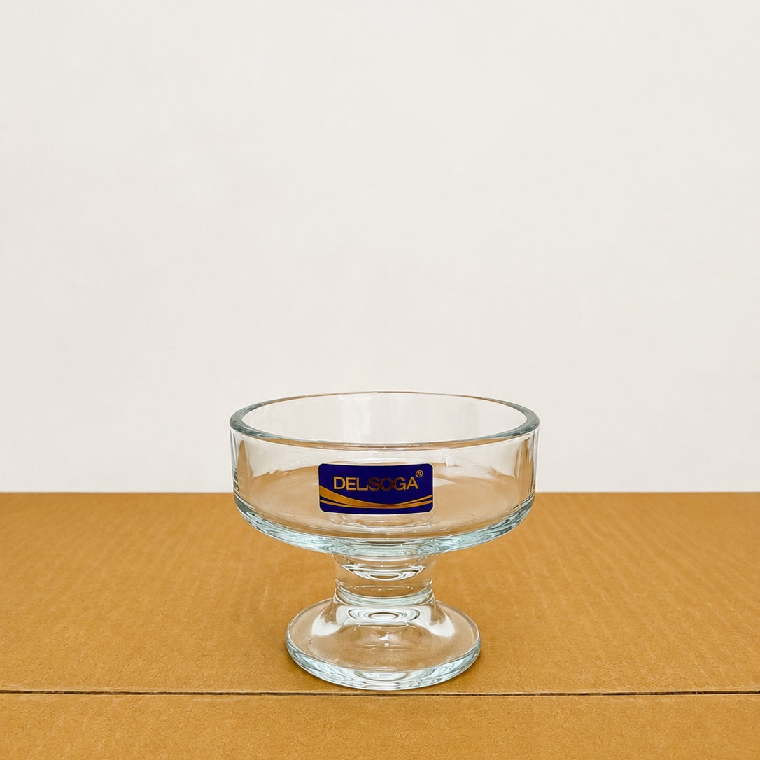 Delisoga Glassware 6 Pcs Plain Glass Ice Cream Cup Set