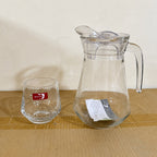Deli Glassware 7 Pcs Glass Water Set – 1.3L Jug & 6 Glasses 370ml