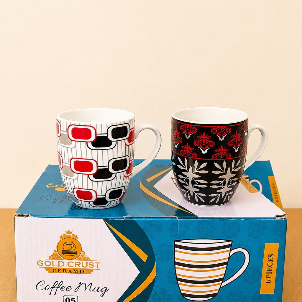 Gold Crust Ceramic 200ml Bone China Tea Cups