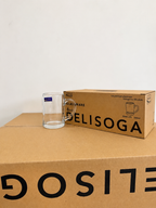 Delisoga Glassware 6 Pcs Glass Juice Mug Set – 380ml & 410ml