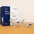 Delisoga 7 Pcs Glass Fruit Bowl Set with Stand – 1 Large Bowl & 6 Small Bowls