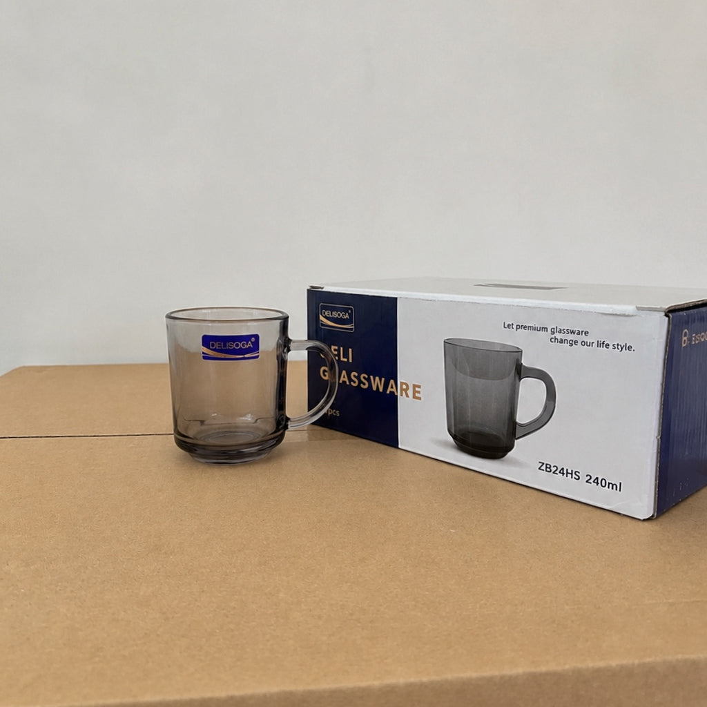 Delisoga Glassware 6 Pcs Plain Glass Tea Cup Set