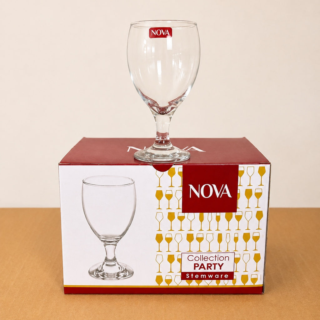 Nova Party Wine Glass Set – 6 Pcs 330ml