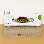 Deli Glassware Kabab Glass Dish – 2 Pcs Set