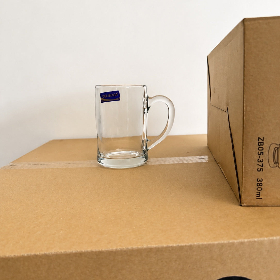 Delisoga Glassware 6 Pcs Glass Juice Mug Set – 380ml & 410ml
