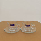 Delisoga Glassware 12 Pcs Cup & Saucer Set – 6 Cups & 6 Saucers (210ml)