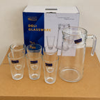 Delisoga Glassware 7 Pcs Glass Water Set with Jug & 6 Glasses
