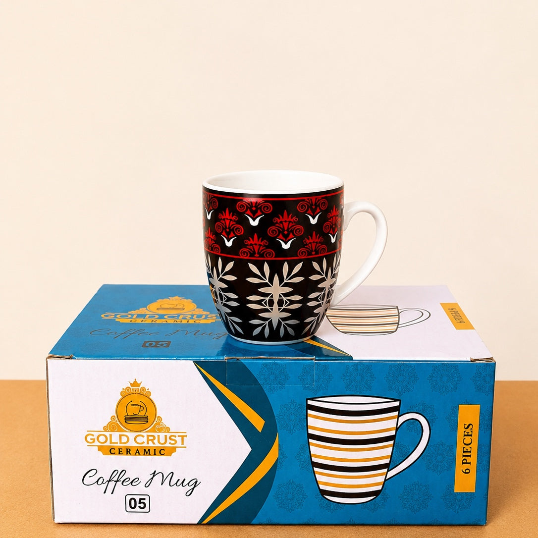 Gold Crust Ceramic 200ml Bone China Tea Cups