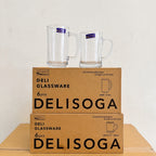 Delisoga Glassware 6 Pcs Glass Juice Mug Set – 380ml & 410ml