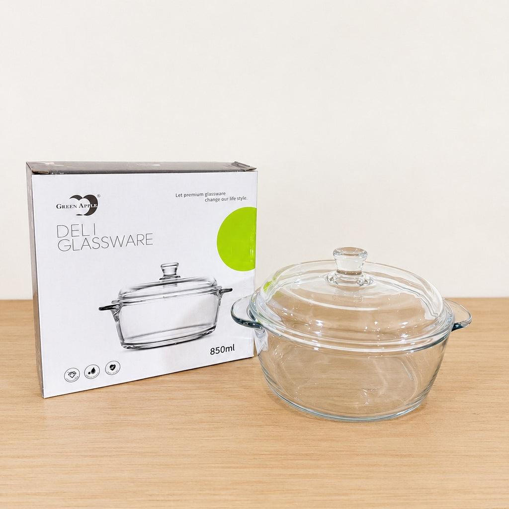 Green Apple Deli Glassware Casserole with Glass Lid