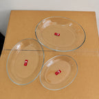 Deli Glassware 3 Pcs Oval Shape Glass Dish Set