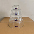 Delisoga Glassware 4 Sizes Glass Serving Bowls Set