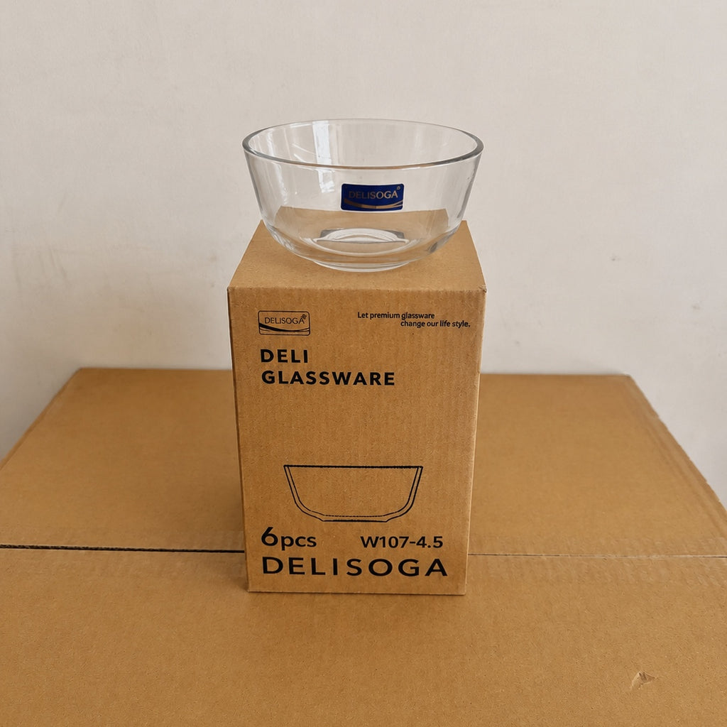 Delisoga Glassware 4 Sizes Glass Serving Bowls Set