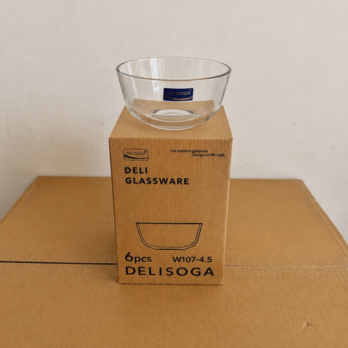 Delisoga Glassware 4 Sizes Glass Serving Bowls Set
