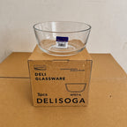 Delisoga Glassware 4 Sizes Glass Serving Bowls Set