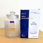Delisoga Glassware 2.2L Glass Jar with Airtight Lid