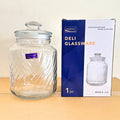 Delisoga Glassware 2.2L Glass Jar with Airtight Lid