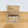 Delisoga Rectangle Shape 3 Pcs Glass Dish Set