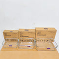 Delisoga Rectangle Shape 3 Pcs Glass Dish Set